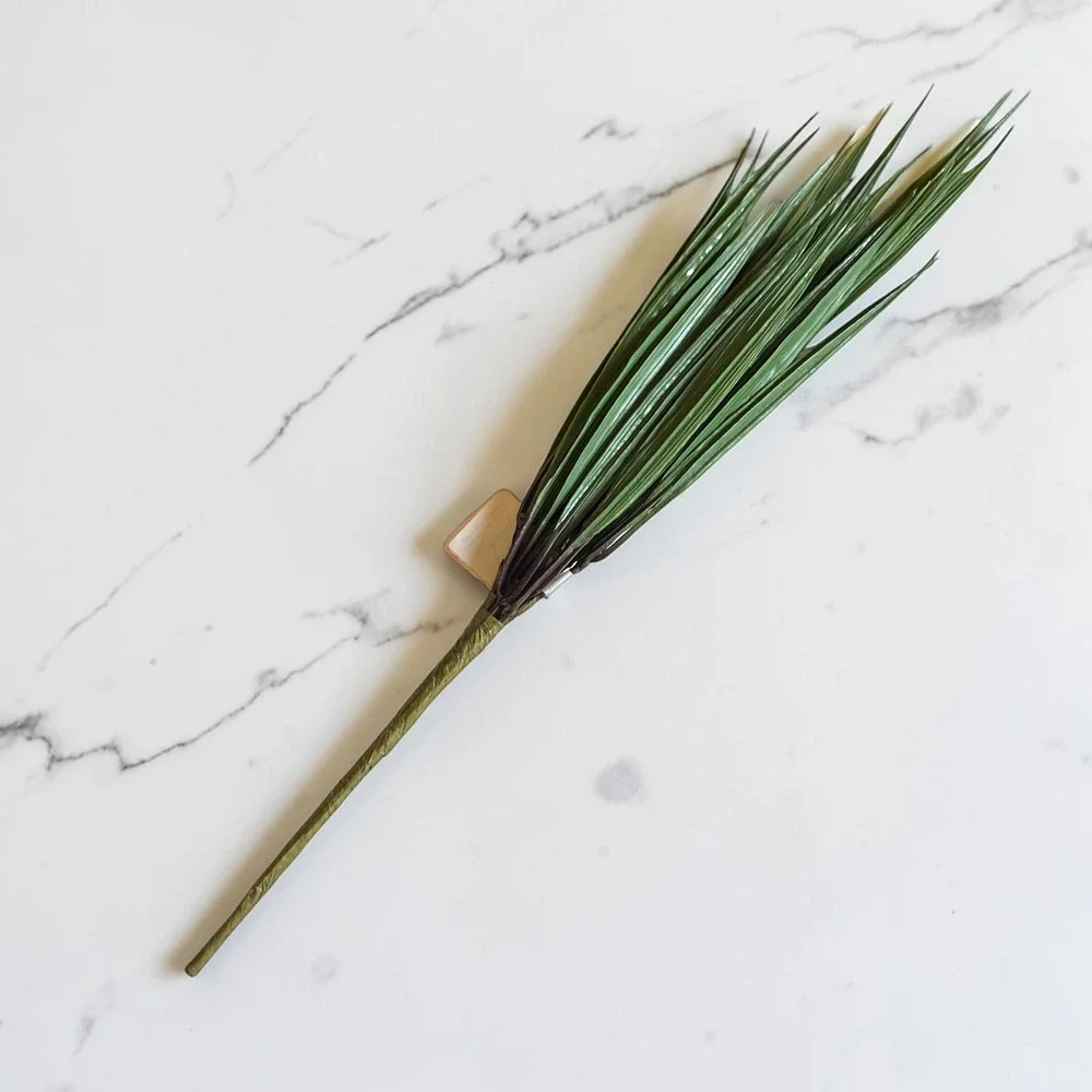 Artificial Green Grass Blade Stems Greenery Indoor Home Decor 8 Bundles 19